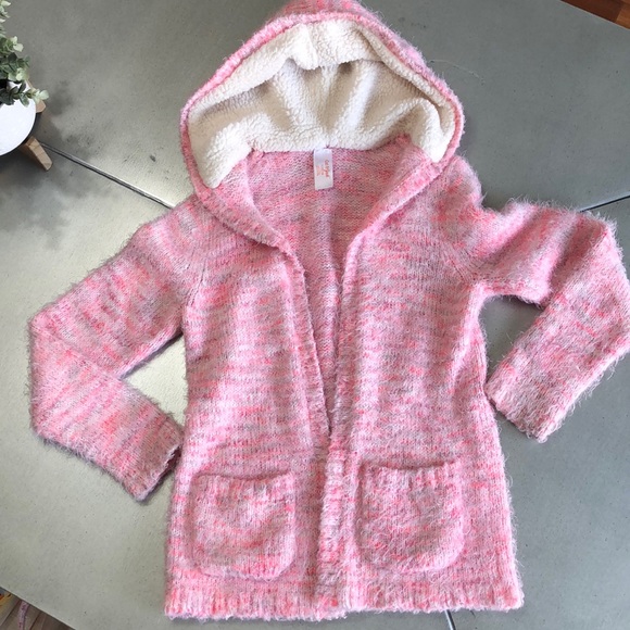 Cat & Jack Other - 💖Cat & Jack girls sweater jacket w/hood -pink-L